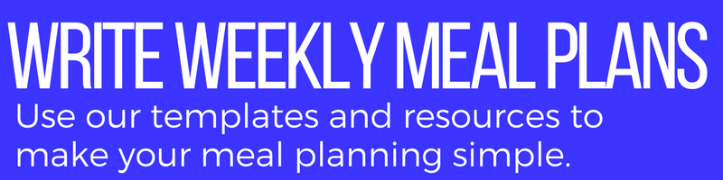 write weekly meal plans